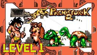 PREHISTORIK 2 - Level 1 All %- HD 60fps