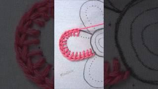 So easy hand embroidery  #handbroidery #embroidery #crochet