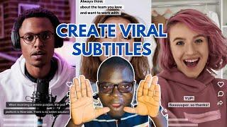 How to Create VIRAL Subtitles in 2mins  Hormozi & Grant Cardon Caption Style Step by step Tutorial