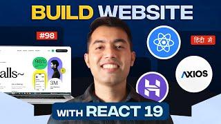 Build a Responsive Multi-Page React 19 Website | Dynamic Routes, Search Filters, Axios API & Deploy