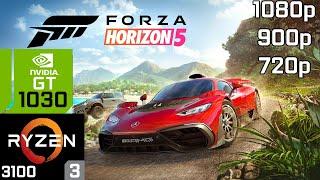 Forza Horizon 5 on GT 1030 | 1080p - 900p - 720p - Low and Medium Settings | Ryzen 3 3100