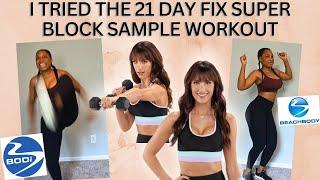 Briannah Tries The 21 DAY FIX SUPERBLOCK SAMPLE WORKOUT