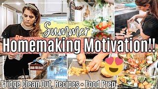 New!! HOMEMAKING + CLEAN WITH ME 2022 :: Fridge Clean Out, Food Prep + Recipes for the Summer