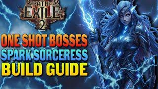 10K HP & ONE SHOT BOSSES! Spark Sorceress Build Guide For Endgame | POE 2 Spark Stormweaver Build