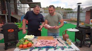 A DISH made of COW'S TAILS. MEAT in a CAULDRON. ENG SUB