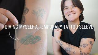 Giving Myself a Temporary Tattoo Sleeve (again) with Inkbox Tattoos  Inkbox Review 