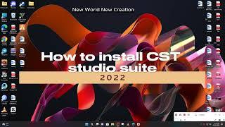 Install CST studio 2022. link: https://academy.3ds.com/en/software/cst-studio-suite-learning-edition