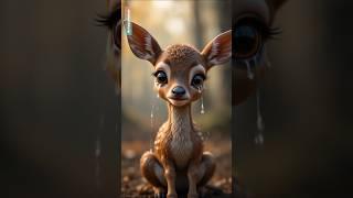 Baby Deer Cries Alone in the Forest – What Happened Next Broke Everyone’s Heart #deer #elephant