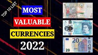 Top 10 Most Valuable Currencies In The World 2022