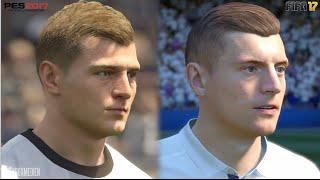 FIFA 17 vs PES 17 Player Faces Comparison (Xbox One, PS4, PC)