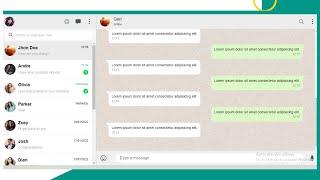 Whatsapp Chat Design in Html and CSS - How to Make a ChatBox Like WhatsApp Web