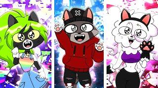 Rocky Rakoon's MEOW MEOW KITTY TRANSFORMATION Funny Animation Meme Mega Compilation #tiktok #viral