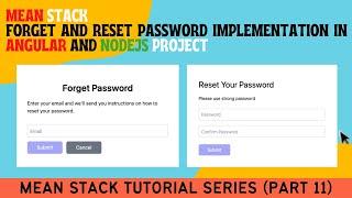 Forget Password and Reset Password Implementation in MEAN stack Project | Auth Series Part 11