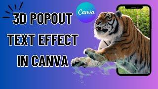 How to make 3D POPOUT Effect in Canva |Canva Tutorial