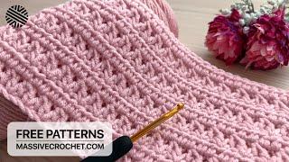 VERY EASY Crochet Pattern for Beginners!️ Crochet Stitch for Baby Blanket, Bag & Scarf