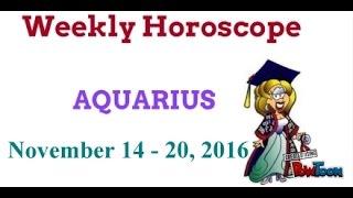Aquarius Weekly Horoscope - November 14 to 20, 2016