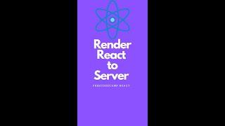 Render React on the server with renderToString() #shorts #renderReactOnServer #rendertostring