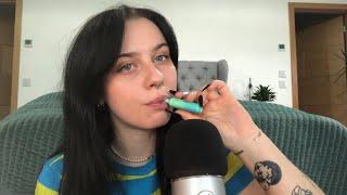 ASMR vaping + gum chewing