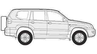 How to Draw a Toyota Land Cruiser / Как нарисовать Toyota Land Cruiser