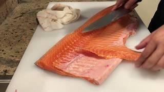 how to prepare salmon for sushi