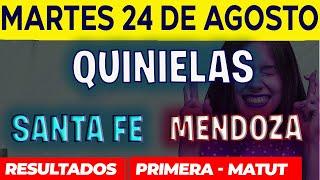 Quinielas Primera y matutina de Santa fé y Mendoza Martes 24 de Agosto