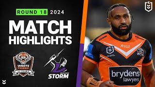NRL 2024 | Wests Tigers v Storm | Match Highlights