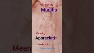 Madiha Name Meaning | Popular Girl Names | Amazing Baby World| #Shorts #girlnames #babynames