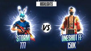 ️STORM 777 VS ONESHOT FF | INSANE BATTLE️@oneshotffofc