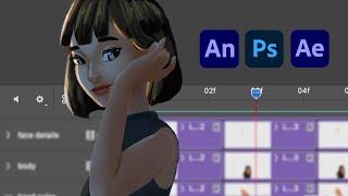 Frame by Frame Animation Process (Animate + Photoshop + After Effects)