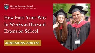 How Earn Your Way In Works at Harvard Extension School