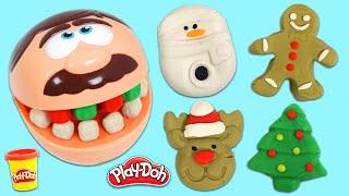 Feeding Mr. Play Doh Head Holiday Themed Cookies!