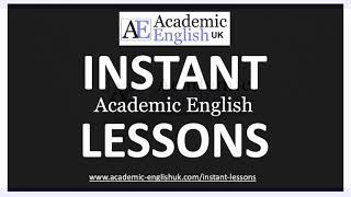 Instant academic English lessons intro video AEUK