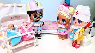 FROM THE HOSPITAL WITHOUT MOMDAD IS ALONE FOR 24 HOURS! Family LOL surprise Funny dolls CARTOONS