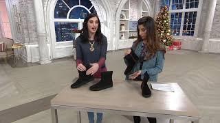LOGO by Lori Goldstein Ankle Boots with Faux Fur Trim on QVC
