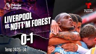 Highlights & Goles: Liverpool vs. Nottingham Forest 0-1 | Premier League | Telemundo Deportes