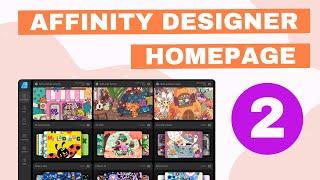 Affinity Designer iPad Homepage Explained (2025): Interface for Beginners