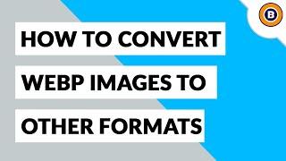 WebP Converter Tool | How to Export WebP Images to Multiple Formats