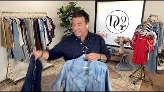 DG2 by Diane Gilman New Classic Stretch Denim Elbow Sleeve Moto Jacket