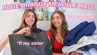 HUGE BRANDY MELVILLE TRY ON CLOTHING HAUL*ft my sister!