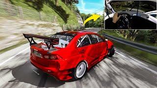 1000hp Lancer Evo X Touge Drifting l Assetto Corsa (CAMMUS C12 - Steering Wheel Gameplay)