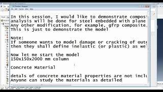 Embedded Steel Concrete Composite Column