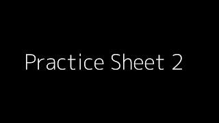 Practice Sheet 2  Released