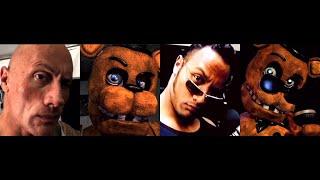 The Rock And Freddy Fazbear Eyebrow Raising Meme