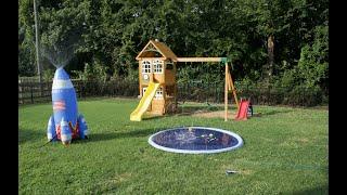 94.4 inch Splash Pad | Cool Toys with Justin | Summertime Toys | Extra Large Water Sprinkler