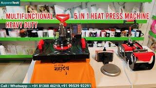 How to use multifunctional 5 in 1 heatpress machine?