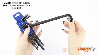 Major Tech BPHK0308 | Ball Point Metric Hex Key Set