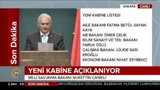 İşte yeni kabine