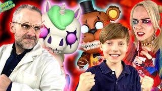 БИТВЫ ЗА АНИМАТРОНИКОВ! ДОКТОР ЗЛЮ VS НИКИТА И ХАРЛИ КВИНН - АНИМАТРОНИКИ FNAF FUNKO POP!