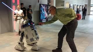 "Help meoh Be one,  Ken Oh be." R2D2 greets an old, old fan, BUT WAIT!