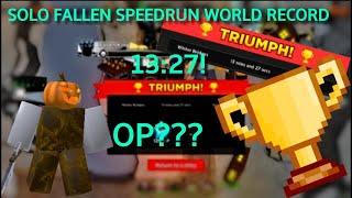 Solo Fallen Speedrun Former World Record (13:27)